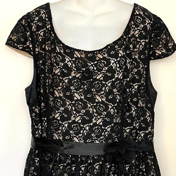 POMPOUS GIRLY PLUS SIZE 22W LBD BLACK LACE ABIGAIL DRESS FULLY LINED - Picture 2 of 12